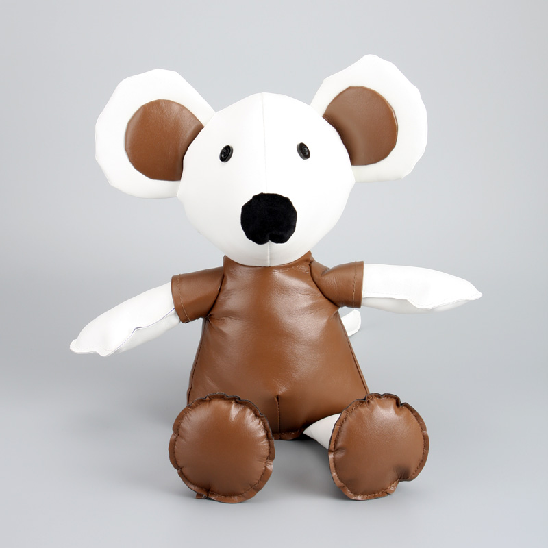 EP0020 Brown Microfiber Leather Mouse for Home decoration