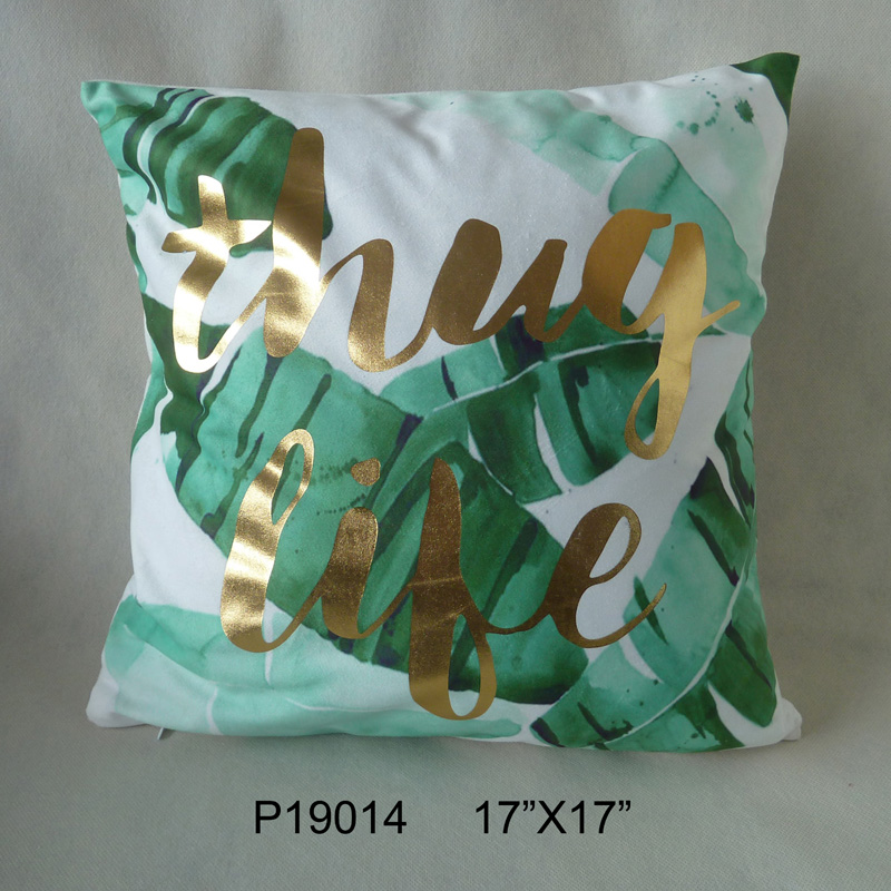 EP0081 Hot stamping process Thug Life Pillow