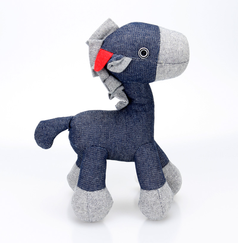 EP0010 9-1/2 "H Denim Stuffed Horse toy for home decoration