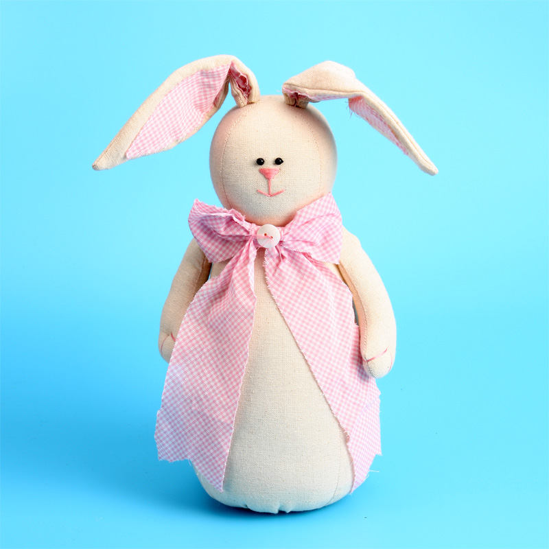 EP0031AB 12"H Handmade Spring Season Stuffed Bunny Couple