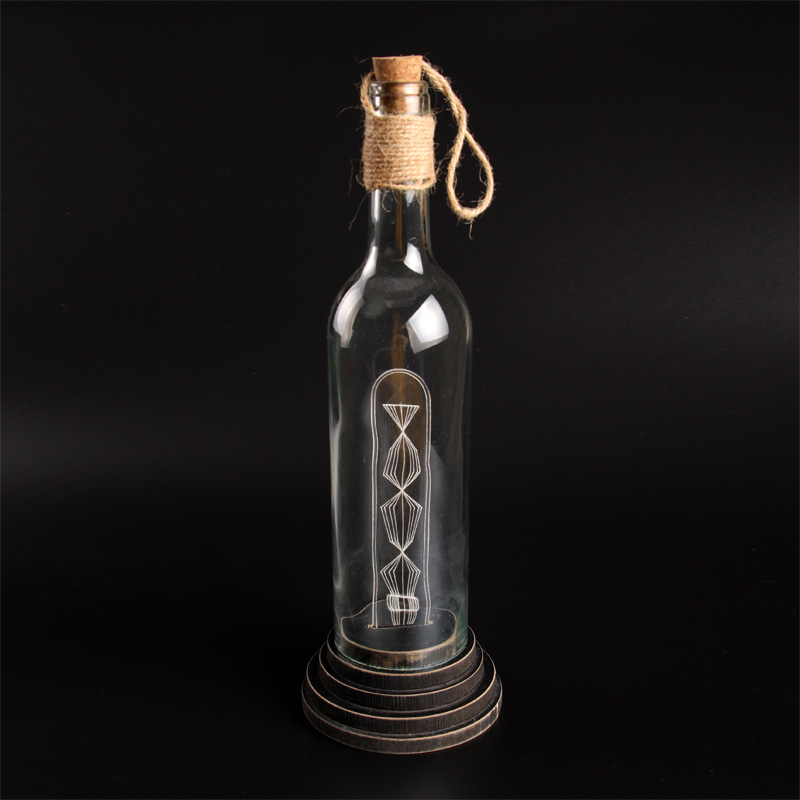 EP0037 4-1/4"X13-1/2" LED Night Lamp - Bottled skyscraper