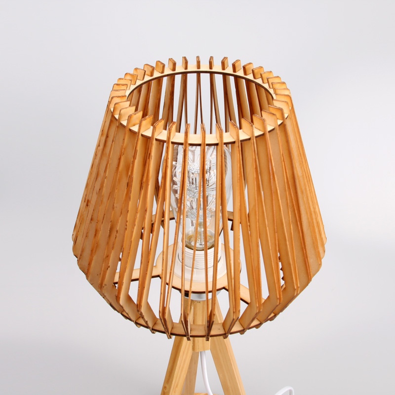 EP0058 Laser Engraving LED Solid Wood Desk Lamp