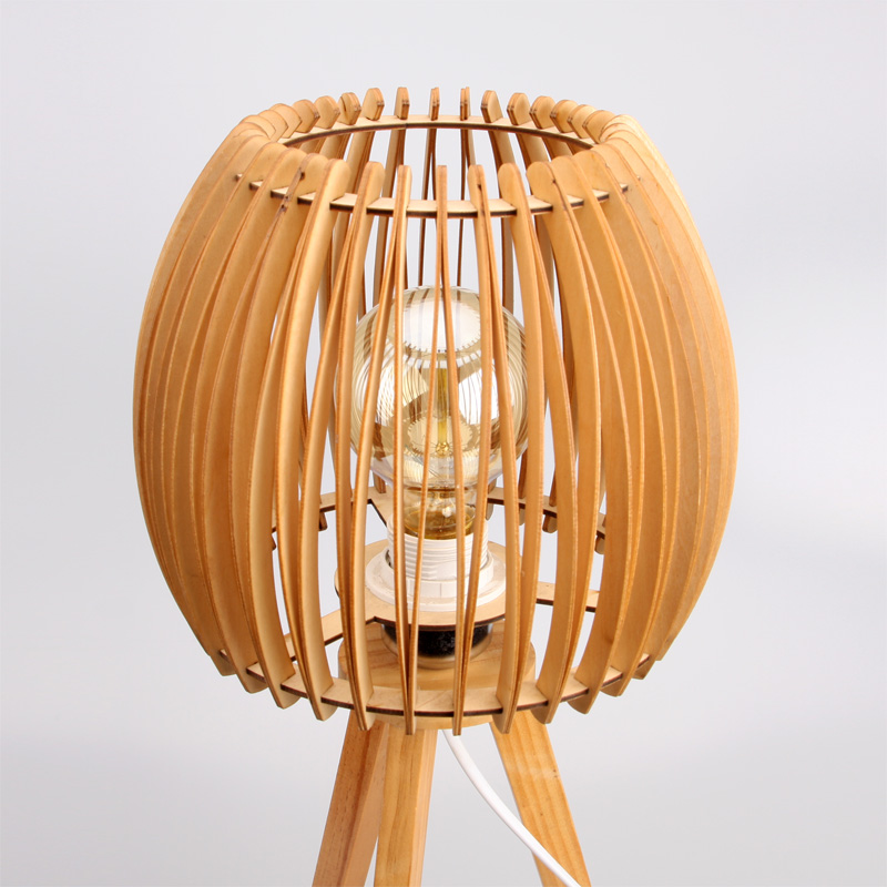 EP0059 Soild Wood Laser Engraving LED desktop Desk lamp